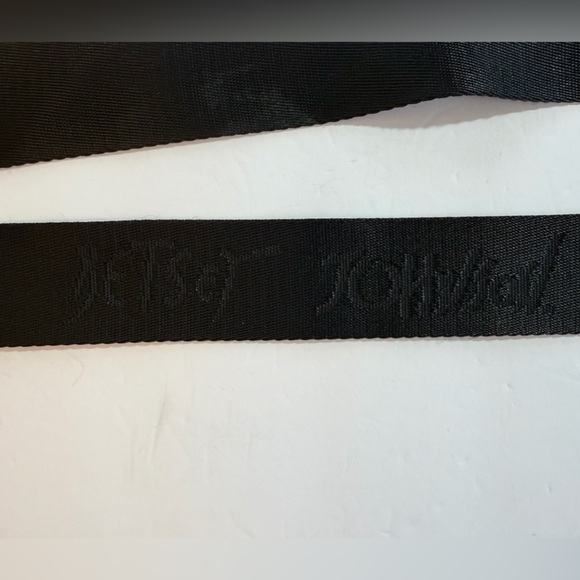 Betsey Johnson crossbody Shoulder Strap harness black gold clips 48” - Picture 2 of 7